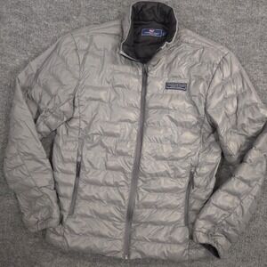 Vineyard Vines Jacket Mens S Gray Puffer Lightweight Primaloft Insulated‎ Preppy